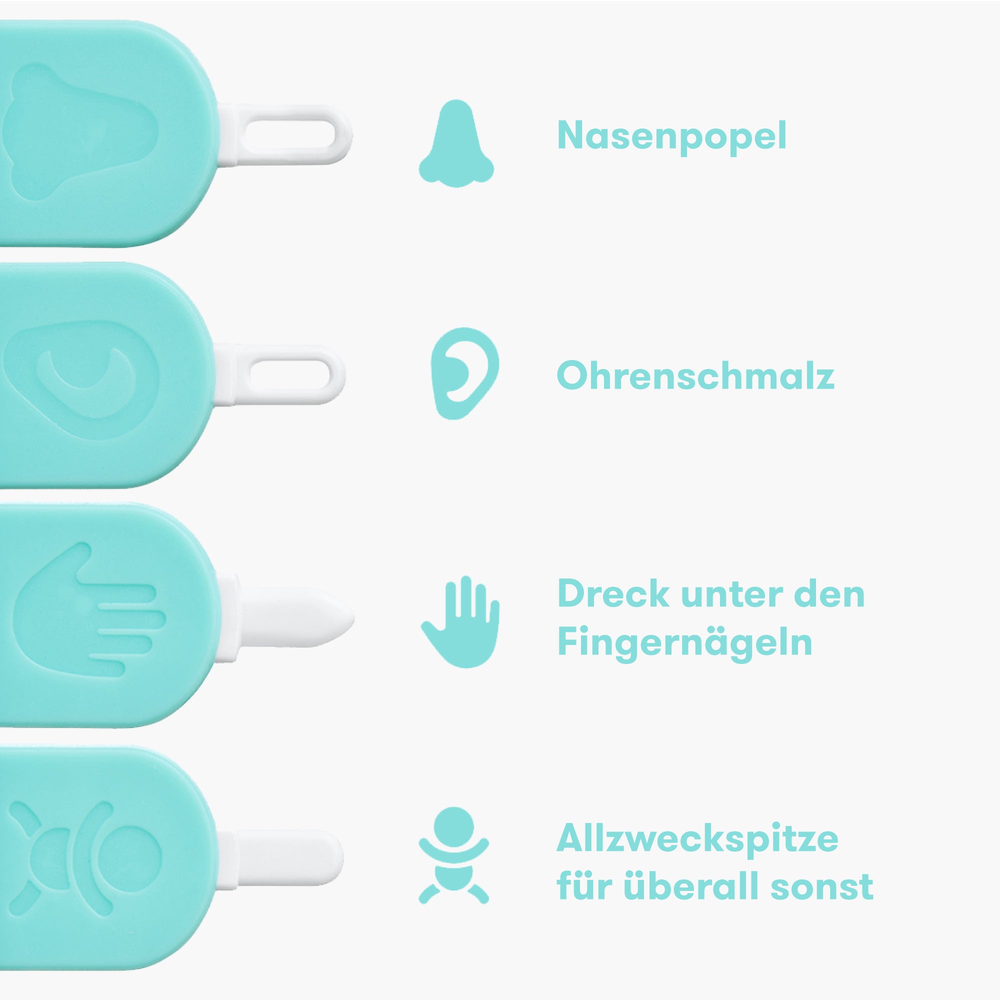 Babypflege-Set: 3-in-1 Nasen, Nägel- und Ohrenreiniger