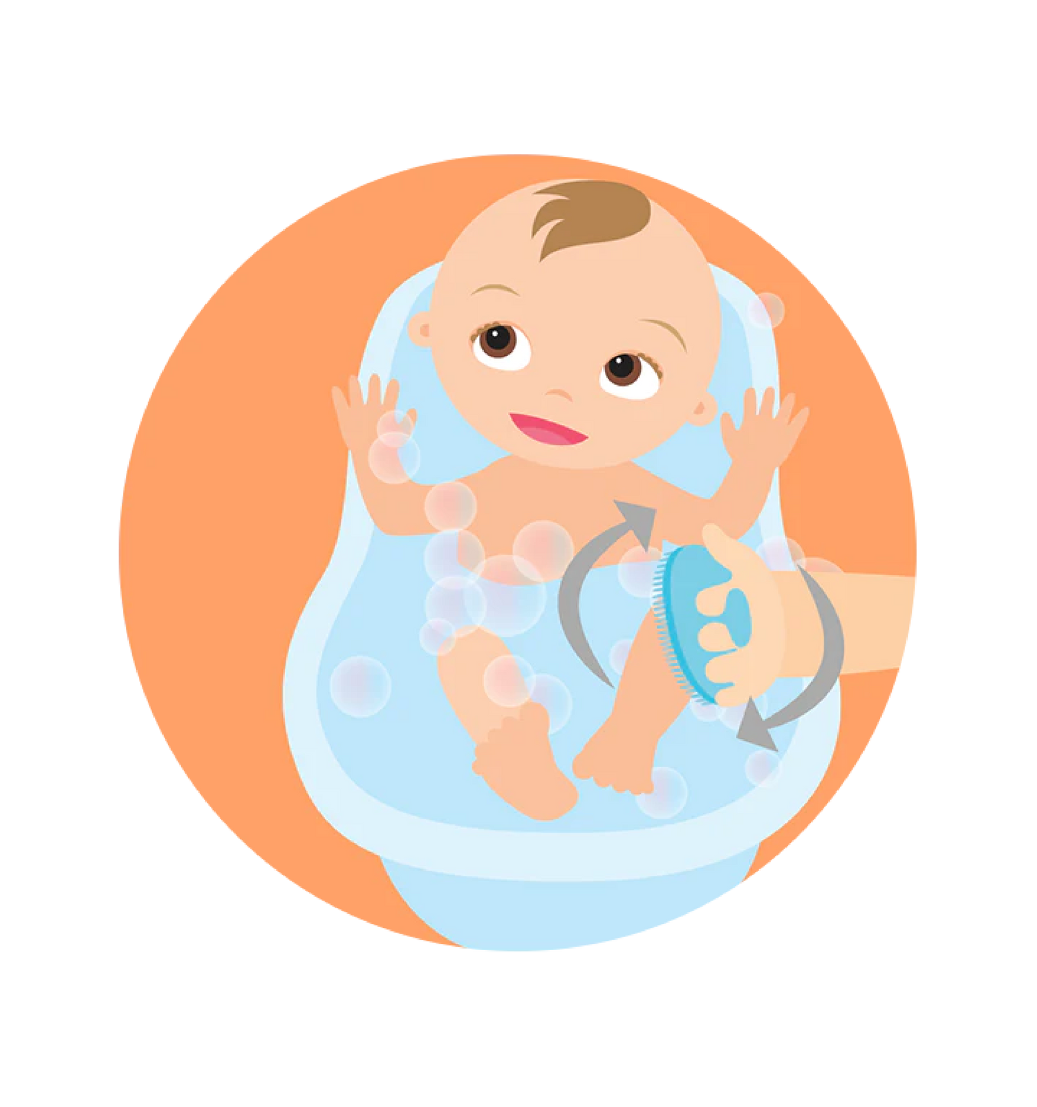 Anwendung Babybürste