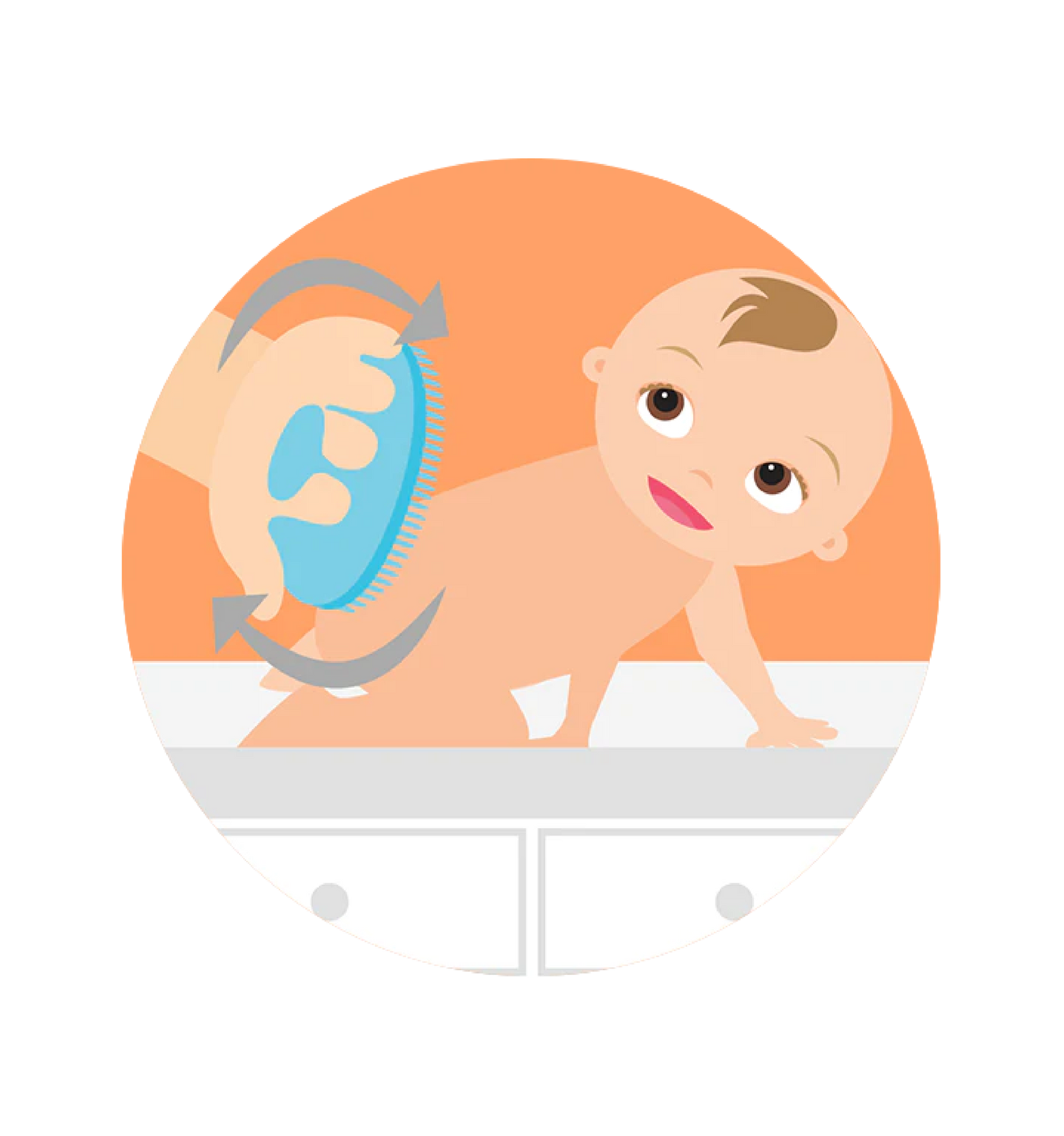 Anwendung Reinigung mit Babybürste