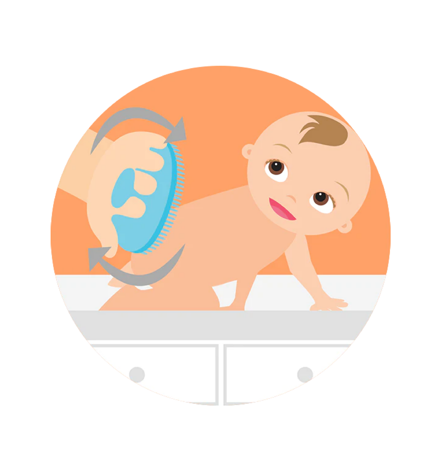 Anwendung Reinigung mit Babybürste 