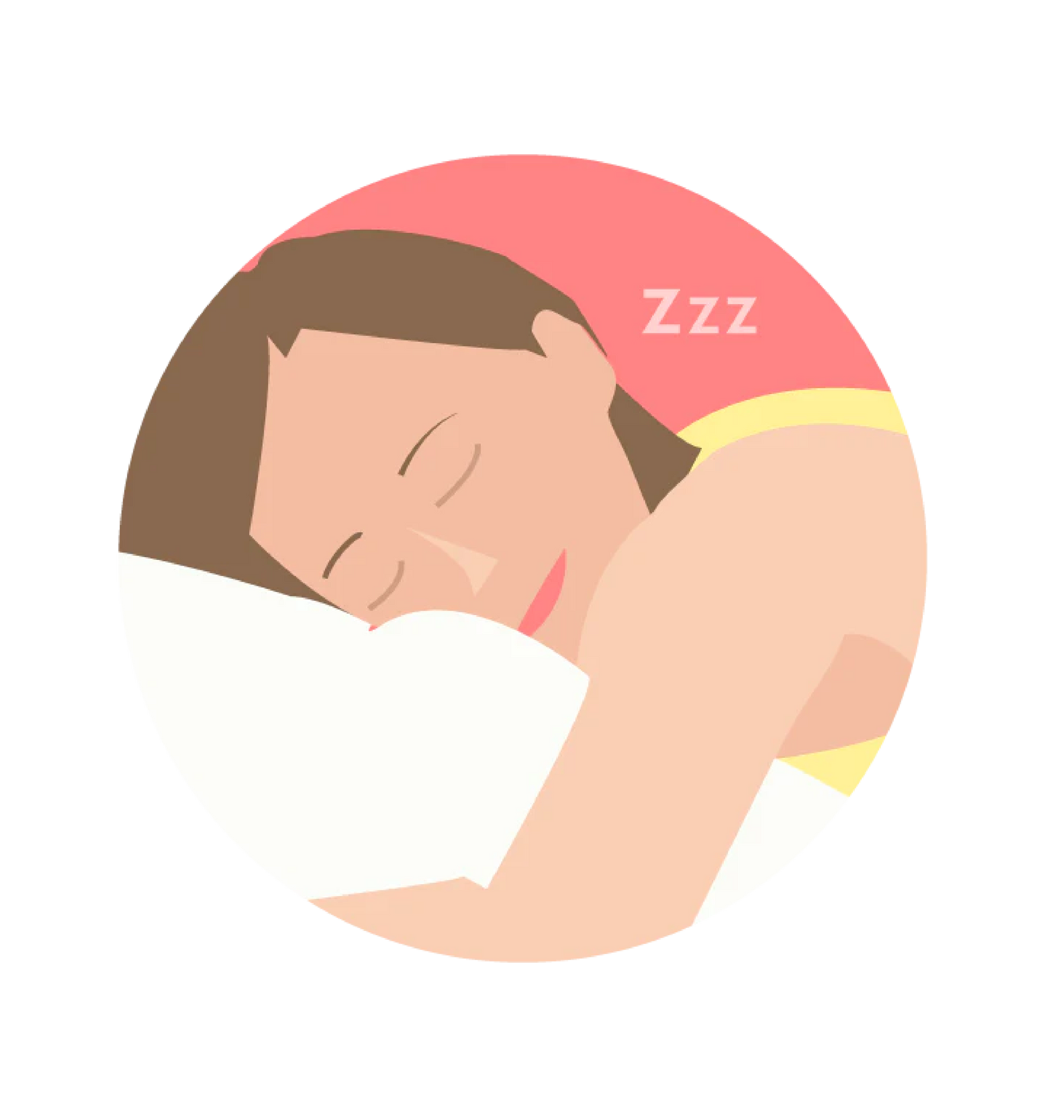 Icon Frau beim Schlafen